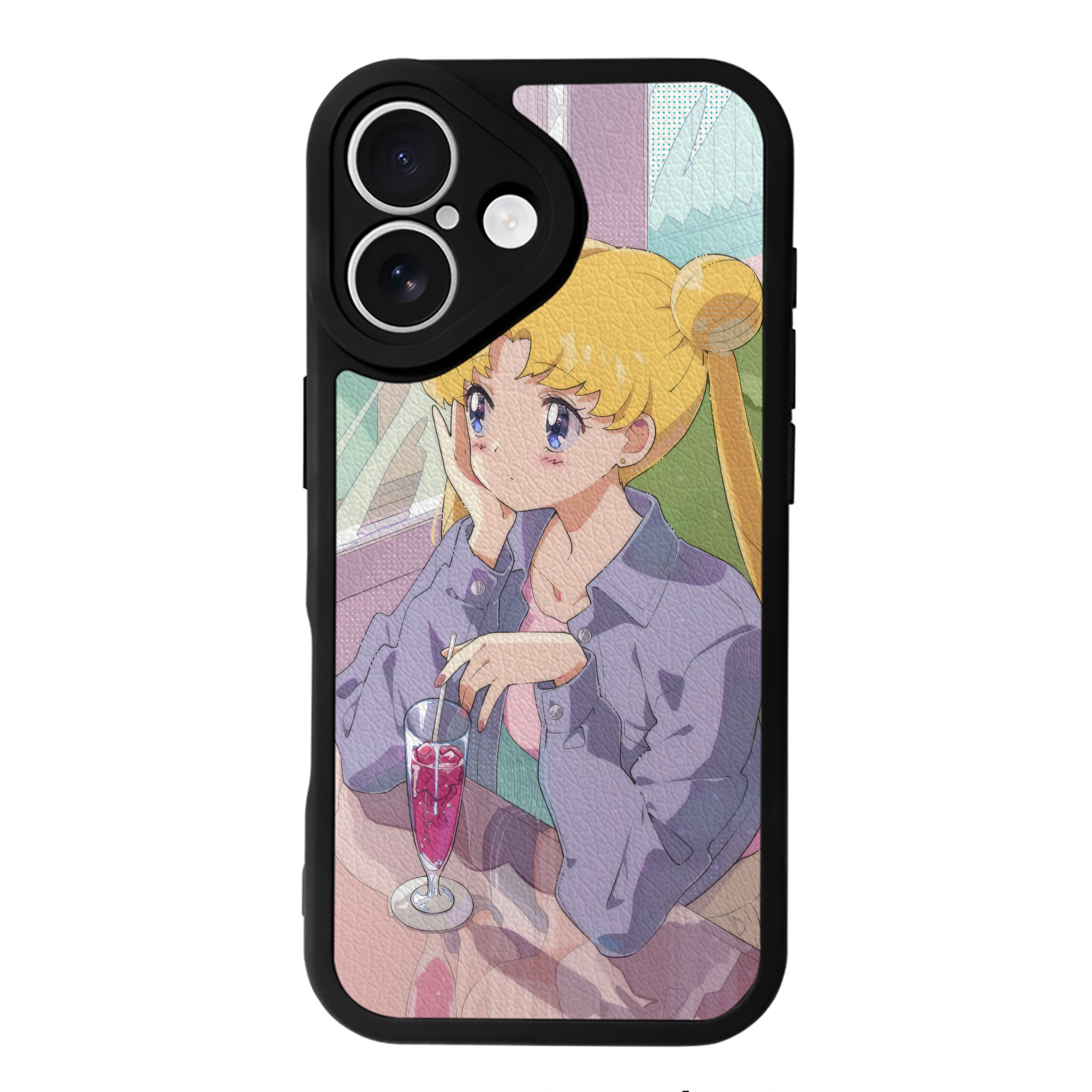 （画像用） 美少女戦士セーラームーン Sailor Moon 【iPhone 16シリーズ対応】シリコンスマホケース（レザー調） 材質：シリコン